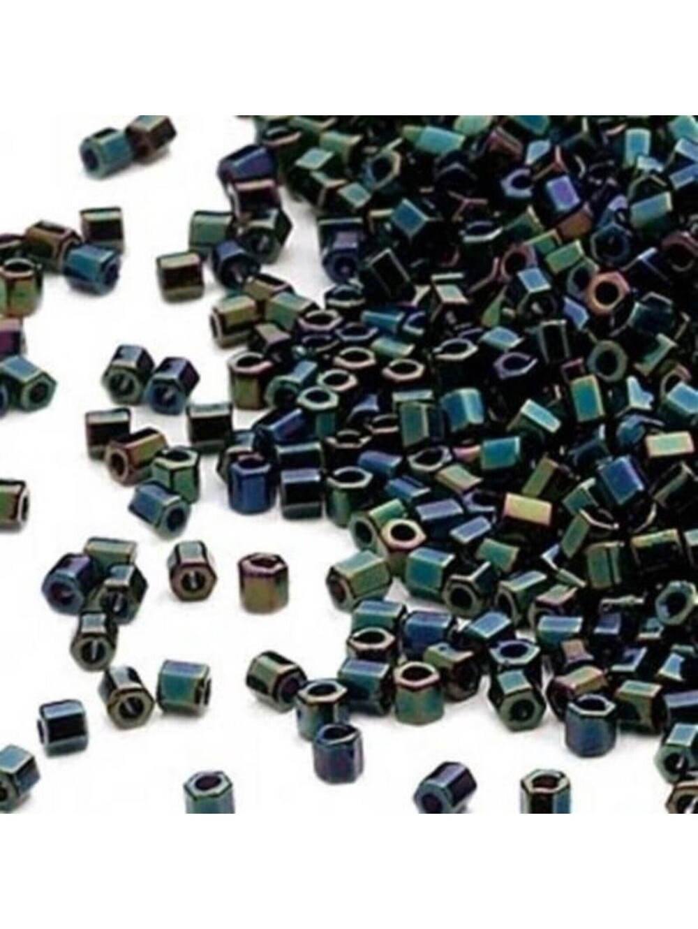 Miyuki 613 Delica Gunmetal Green Hex #11 Glass Seed Beads 5g